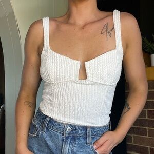 Square plunge bodysuit